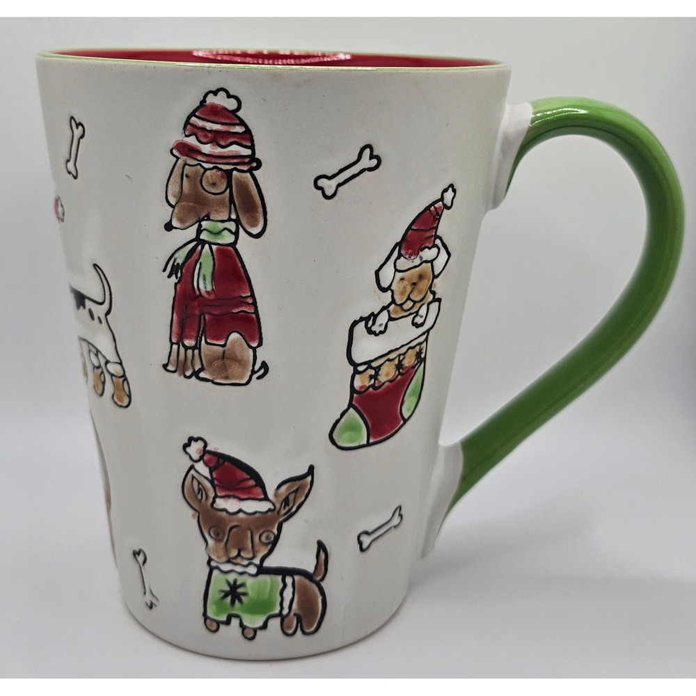 Spectrum Design Ceramic 18oz Christmas Dogs Coffee Mug BB02B39022